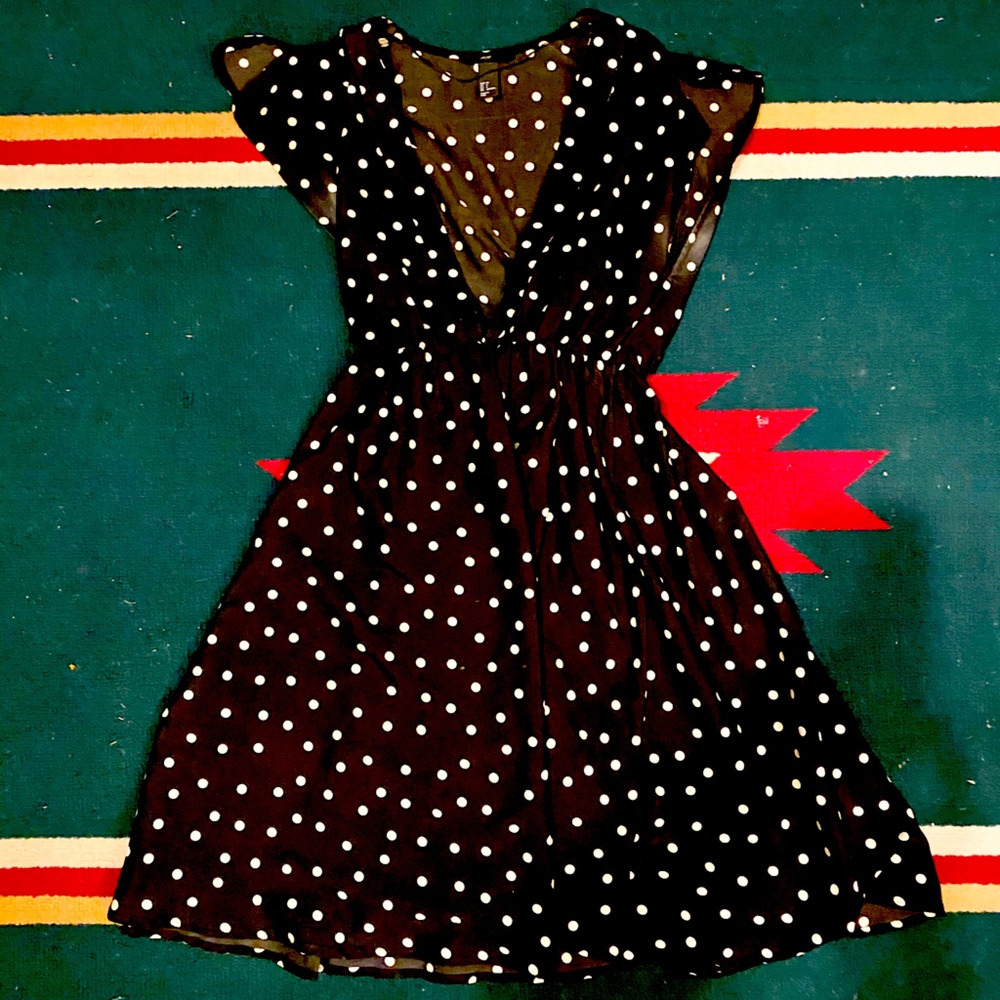 Vintage polka dot housewife dress